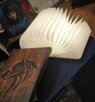 leuchtendes Buch am Stand von Farina de Waard