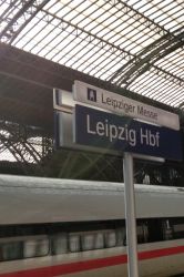 Schild Leipziger Hauptbahnhof Messe Leipzig